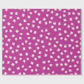 Whimsical Hand-Drawn Cream Petal Burst Geschenkpapier (Flach)