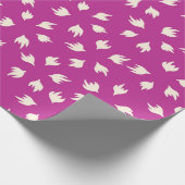 Whimsical Hand-Drawn Cream Petal Burst Geschenkpapier (Ecke)