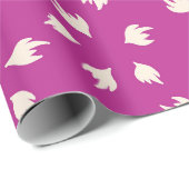 Whimsical Hand-Drawn Cream Petal Burst Geschenkpapier (Rolleneckpunkt)