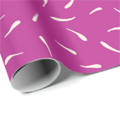 Whimsical Hand-Drawn Cream Petal Rain Geschenkpapier (Rolleneckpunkt)