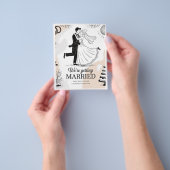 Whimsical Hand-Drawn Dancing Couple Disco Wedding  Flyer (Gruppe)