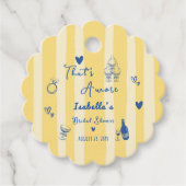 Whimsical Hand Drawn das ist mehr Brautparty Geschenkanhänger (Vorderseite)