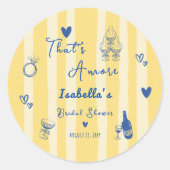 Whimsical Hand Drawn das ist mehr Brautparty Runder Aufkleber (Vorderseite)