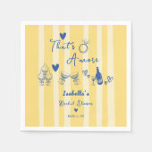 Whimsical Hand Drawn das ist mehr Brautparty Serviette (Vorderseite)