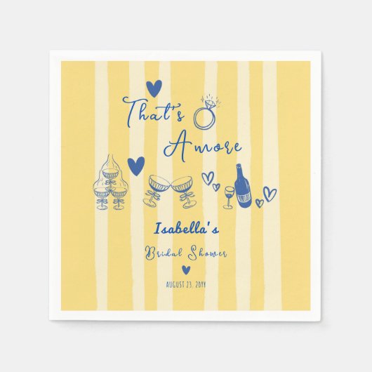 Whimsical Hand Drawn das ist mehr Brautparty Serviette (Vorderseite)