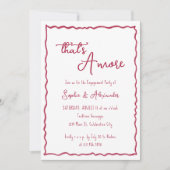 Whimsical Hand Drawn das ist mehr Italien Verlobun Einladung (Vorderseite)