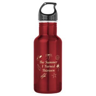 Whimsical Hand Drawn Der Sommer, in dem ich Dreize Edelstahlflasche