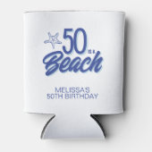 Whimsical Hand Drawn Doodle 50. Strand Geburtstag Dosenkühler (Vorderseite)