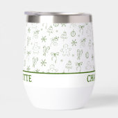 Whimsical Hand Drawn Doodle Green (Rechts)