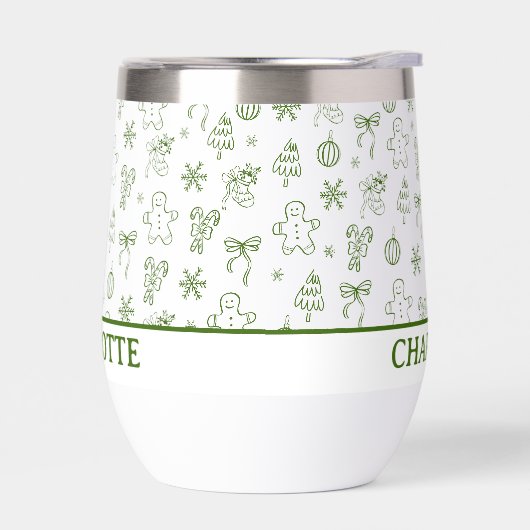 Whimsical Hand Drawn Doodle Green (Links)