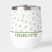 Whimsical Hand Drawn Doodle Green (Vorderseite)