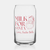 Whimsical Hand Drawn Doodle Milk für Santa Dosenglas (Vorderseite)