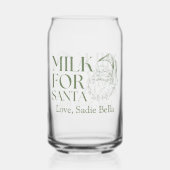 Whimsical Hand Drawn Doodle Milk für Santa Dosenglas (Vorderseite)