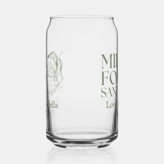 Whimsical Hand Drawn Doodle Milk für Santa Dosenglas (Rechts)