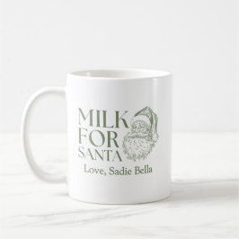 Whimsical Hand Drawn Doodle Milk für Santa Kaffeetasse