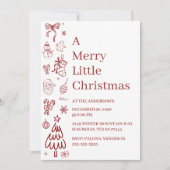 Whimsical Hand Drawn Doodle Red (Vorderseite)