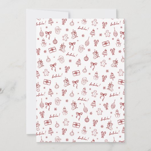 Whimsical Hand Drawn Doodle Red (Rückseite)