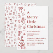 Whimsical Hand Drawn Doodle Red (Vorne/Hinten)