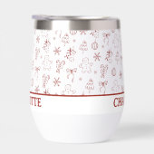 Whimsical Hand Drawn Doodle Red (Rechts)