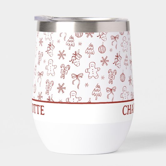 Whimsical Hand Drawn Doodle Red (Rechts)