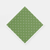 Whimsical Hand Drawn Doodle Snowflake Green Serviette (Ecke)