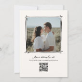 Whimsical Hand Drawn Doodles Save the Date QR-Code Einladung (Rückseite)