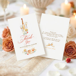 Whimsical Hand Drawn Earthy Small Thank You  Dankeskarte