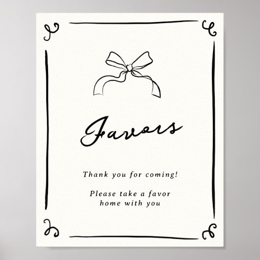 Whimsical Hand Drawn Favoriten Poster (Vorne)