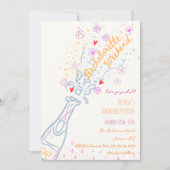 Whimsical Hand Drawn Floral Bachelorette Wochenend Einladung (Vorderseite)