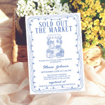 Whimsical Hand Drawn Flower Market Bridal Shower I