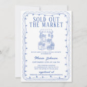 Whimsical Hand Drawn Flower Market Bridal Shower I Einladung (Vorderseite)