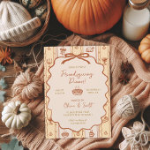 Whimsical Hand Drawn Friendsgiving Potluck Dinner Einladung