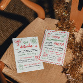 Whimsical Hand Drawn Friendsmas Christmas Party Einladung