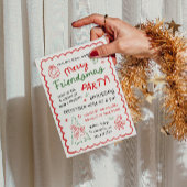 Whimsical Hand Drawn Friendsmas Christmas Party Einladung