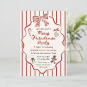 Whimsical Hand Drawn Friendsmas Christmas Party Einladung (Stehend Vorderseite)