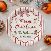 Whimsical Hand Drawn Friendsmas Christmas Party Pappteller