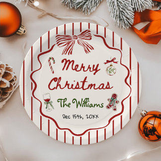 Whimsical Hand Drawn Friendsmas Christmas Party Pappteller