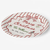 Whimsical Hand Drawn Friendsmas Christmas Party Pappteller (Schrägansicht)