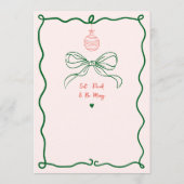 Whimsical Hand Drawn Fun Französischer Weihnachtsa Menükarte (Rückseite)