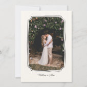 Whimsical Hand Drawn Fun Quirky Wedding Foto Dankeskarte (Rückseite)