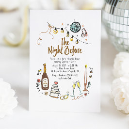 Whimsical Hand Drawn Funky Probe Dinner Einladung