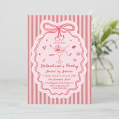 Whimsical Hand Drawn Galentine's Day Invitation Einladung (Stehend Vorderseite)