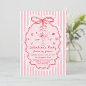 Whimsical Hand Drawn Galentine's Day Invitation Einladung (Stehend Vorderseite)