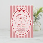 Whimsical Hand Drawn Galentine's Day Party Einladung (Stehend Vorderseite)