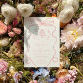 Whimsical Hand Drawn Girl Baby Dusche Einladung