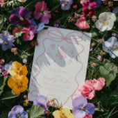 Whimsical Hand Drawn Girl Baby Dusche Einladung