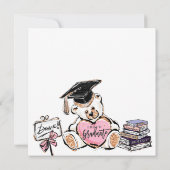 Whimsical hand drawn Graduation Save the Date Card (Rückseite)