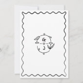 Whimsical Hand Drawn handgeschriebene Quirky Weddi Einladung (Rückseite)