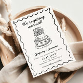 Whimsical Hand Drawn handgeschriebene Quirky Weddi Einladung