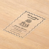 Whimsical Hand Drawn Handwritten Wedding Acryleinladungen (Ablage )